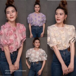 VAL v2 FW 3D Rose’s RosE ToP หวานฉ่ำยกให้นางเลย เสื้อละมุน เสื้อแต่งกุหลาบสามมิติ
