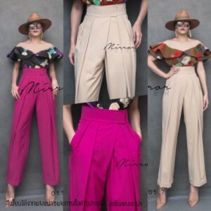 BerLinA MoDeRniZe PanTs กางเกงเอวสูง กางเกงทรงดี แพทเทิร์นสวย จับทวิสสองข้าง ดูมีดีไซน์ สวยทันสมัยชิคๆ แมชง่าย