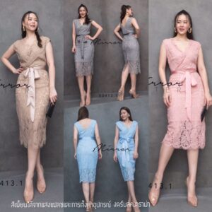 LX SweeT ReciPe On ThE DaY สวยหวานน่าเอ็นดู!! เดรสลูกไม้ ซับในทั้งตัว ดีไซน์สวยหวาน แพทเทิร์นคอวีหน้า คอวีหลัง สวยเก๋