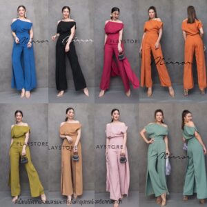 SM Perfection in Yours Chain Set ชุดเซ็ต ชุดเซ็ทเสื้อกางเกง ทรงสวยเป๊ะปัง ด้วยดีเทลช่วงบน เป็นสายเดี่ยวโซ่ทอง