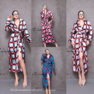GP SM Retro GraphiC Confidently dreSS เดรสสวยสมาร์ท เดรสสวยมั่น เดรสอกไขว้ เดรสลายกราฟิก เดรสเรโทร สวยเก๋ใส่ง่าย