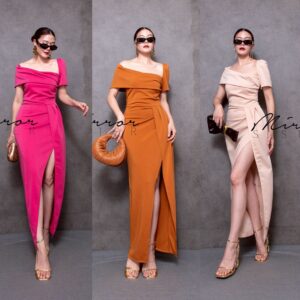 เก๋แบบไม่ต้องเยอะ เดรสเดียวสับได้เช้ายันค่ำ FEoNA Tulip DReSS – เดรสทรงเฟียส คอเหลี่ยมเอียง แขนไม่เท่ากัน ผ่าทรงทิวลิป