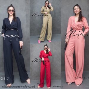สวยจึ้ง จัดเรยคร่าซิส CH ChiC SeT iN FullmOON ParTy ชุดเซ็ท เซ็ตเสื้อกางเกง สุดเก๋ เสื้อคอวีอกไขว้