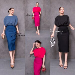 (NEWspecialPrice) (นางแบบ ใส่ ชุด ขาย) v1 Resolute Still in You Dress เดรสทรงสอบ เนื้อผ้ายืดหยุ่น