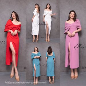 PartY Mission Asym Bow DReSS เดรสแซ่บ เดรสปาดไหล่ เดรสแต่งโบว์ เดรสเปิดไหล่ดีไซน์โบว์ใหญ่สุดเก๋ โบว์ดีไซน์ต่างกัน2ด้าน