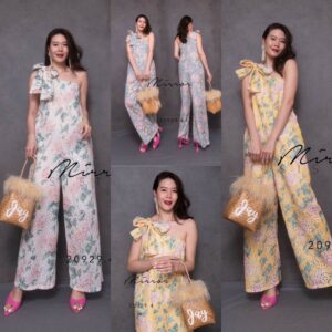 (NEWspecialPrice) ป้าย mirrorsister V3 Sweety SOUR Lace Jumpsuit สวยเฟียซ จั้มสูทไหล่เดี่ยว ผูกโบน่ารัก จั้มสูทลูกไม้