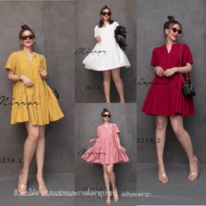 (PROMOTION) V2 CutieS KissEs DreSS เดรสสั้น เดรสต่อชั้น เดรสขนมชั้น คอวีผ่า ต่อผ้าชั้นๆ ทรงเอบาน ผ้าดีใส่สบายน่ารักๆ