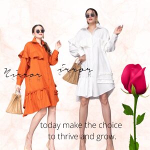 ️ ️ ️ ️ (นางแบบ ใส่ ชุด ขาย ) V2 X Korean Minji Asym FRiLL SHiRT DReSS เดรสเชิ้ต ชายไม่เท่ากันสุดเก๋ เดรสทรงหลวม