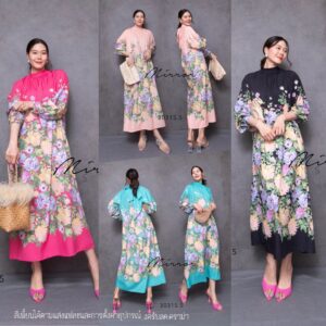SW xx SuM FlowER in GardeN DreSS เดรสสวย ผ้าเบาบางใส่สบาย เดรสพริ้วๆ เดรสลายดอก ทุ่งดอกไม้ สวยสดใส ฉ่ำหวานทั้งวัน