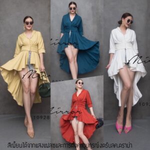 V1 Stylish Look Long ToP เสื้อทรงเก๋เสื้อหน้าสั้นหลังยาว ไล่ระดับคลุมสะโพก ทรงหางปลา เสื้อมีสไตล์ แพทเทิร์นเก๋