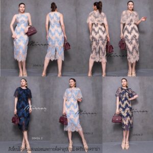CEO Feminene looks Lace Dress with Poncho ลุคCEO สวยผู้ดี เดรสลูกไม้ ใส่ไปงานได้ ชุดเดรสลูกไม้ มาพร้อมผ้าคลุมไหล่