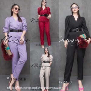 V1 SM SmarT in EveRy PoseturE เป๊ะปัง สวยสง่าทุกองศา จั้มสูทขายาวทรงกระบอกเดฟ ใส่ขึ้นมาผอมเพรียว เนื้อผ้าดีขึ้นทรงสวย