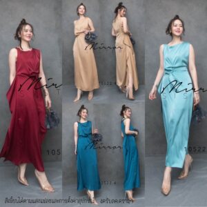 (PROMOTION) V2 Hi ClaSS SilKy Satin DreSS เดรสซิลค์ซาติน เดรสเรียบเก๋ ไฮลุค ดีเทลดูดี จับขยุ้มที่เอว