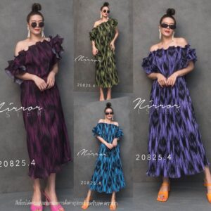 SX AleX PleaT DreSS เดรสปาดไหล่ ใส่เป็น เดรสไหล่เบี่ยง ได้น่ารัก เดรสลอนๆ มีวอลุ่ม เก๋ๆ เดรสพลีท ยืดได้เยอะ สวยแซ่บ