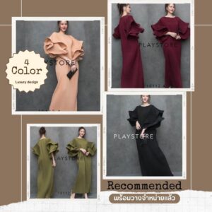 V3 PartY Double Pleated Maxi dress ต๊าซ!!! ตัวแม่จะแคร์เพื่อ คุณน๊ายคุณนาย เดรสอัดพลีท ทรงสวยเริ่ด เว่อร์วัง