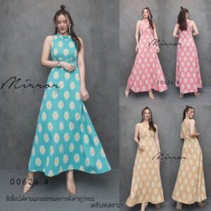 (PROMOTION) V2 MillioN of DaisY Maxi DreSS เดรสยาว เดรสหวานๆ เดรสแขนกุด เดรสลายดอกเดซี่ ผ้าทอนิ่มยืดหยุ่น สวยเก๋