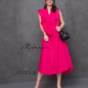 ch v2 FoldiVa i FriLL ChiLL DreSs เดรสแขนกุด เดรสสีสด ใส่สบาย มินิมอลผู้ดีๆ เดรสแต่งระบายย้วย 3 ชั้นเป็น พุ่ม เก๋ๆ