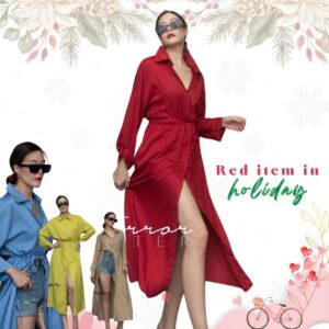 (ธีม X(MAS) (PROMOTION) XM StreeT ChiC Maxi DreSS เดรสเชิ้ต ใส่ได้2แบบใส่เป็น เสื้อคลุมตัวยาว สุดชิค หรือติดกระดุมเป็น