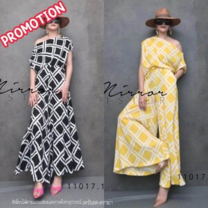 (PROMOTION) V2 BrighT iN thE MoRninG SeT ชุดเซ็ต เสื้อกางเกงทรงเริ่ด เนื้อผ้าเบาสบาย ลายผ้าสี่เหลี่ยมตารางสวยเก๋