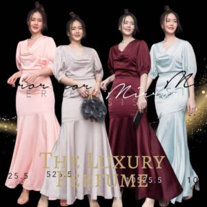(PROMOTION) V2 Gala FishtaiL SatiN DreSS เดรสซาติน เดรสหางปลา ใส่แล้วดูหุ่นดี๊ดี เข้ารูปช่วงเอวและสะโพก กระโปรงชายย้วย