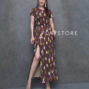 (Promotion) v2 Vintage MiniBlooM Maxi DreSS เดรสลายดอก เดรสทรงสอบ ผ่าหน้า เดรสหุ่นเพรียว เดรสลายดอก สวยเก๋