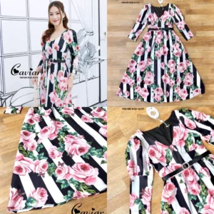 FiNale Dolce & Gaba RosE Dress ชุดเดรสฟินาเล่ ตัดเย็บด้วยผ้าโพลีเอสเทอร์เกรดพรีเมี่ยมอย่างดี