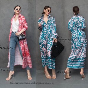 V2 Bohemian GU ShirT MAXI DreSS เดรสโบฮีเมียน ลายสวยชิค เดรสทรงหลวม ใส่สบาย ผ้านุ่มลื่นพริ้วๆ เดรสเชิ้ต เดรสลายกราฟิก