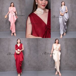 (นางแบบ ใส่ ชุด ขาย) RosE Aura SilKy LooSE DReSS พร้อมสายดอกไม้ เดรสซิลค์ซาติน ทรงหลวม ผ้าสวยเล่นแสง ใส่ขึ้นมามีออร่า