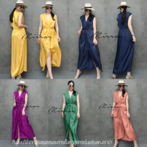 LX FlasH IN YoU with Drap DresS เจิดจรัส ชุดเดรสแขนกุด เดรสผ้าซิลค์เล่นแสง แต่งdrapม้วนตรงเอวแพทเทิร์นเก๋แต่งง่าย