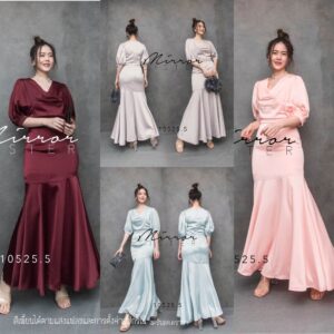 LX GalA FisH TaiL SatiN DreSS เดรสซาติน เดรสหางปลา ใส่แล้วดูหุ่นดี๊ดี เข้ารูปช่วงเอวและสะโพก กระโปรงชายย้วย