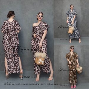 (PROMOTION) V 3 AN LEOPARD LoosE Maxi DreSS สวยสับ สวย never die ธีมลายเสือ เดรสสวยแซ่บ เดรสลายเสือดาว เดรสทรงหลวม