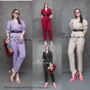 (PROMOTION) V4 SM SmarT in EveRy PoseturE เป๊ะปัง สวยสง่าทุกองศา จั้มสูทขายาวทรงกระบอกเดฟ ใส่ขึ้นมาผอมเพรียว