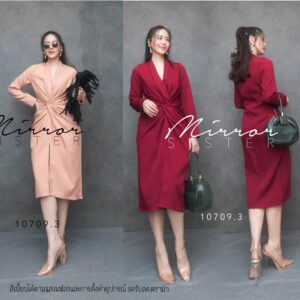 On StagE with SmART Drapped DreSS สวยมั่น เดรสสาวมั่น ชุดเดรสสาวสมาร์ท เดรสสวย เดรสผ่าหน้า ปกกล้วย ไขว้ จับเดรปช่วงเอว