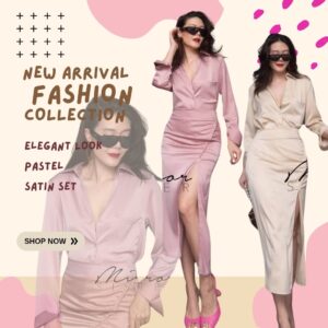 SM v2 MacaroN SeT in thE CitY ชุดเซ็ตซาติน สีละมุน เสื้อกระโปรงซาติน เสื้อเชิ๊ตทรงสวย กระโปรงทรงสอบผ่าแหวก เก๋ๆ