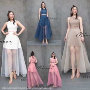 SW SeethRouGH SeT CroP & SkirT FairY LadY สวยฟรุ้งฟริ้ง ชุดเซ็ท เซ็ตสองชิ้น เซ็ทเสื้อกระโปรง เสื้อครอปแขนกุด