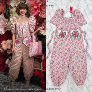 ( ) ป้าย widelia real Jumpsuit จั้มสูทขายาวแสนสวย กรี๊ดมากอีกแล้วแม่ ผ้าลายดอกไม้น่ารักมากๆ ใครไวใครได้นะคะ