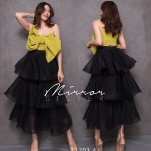 Pine 3layers Fesitval Tutu skirtกระโปรงฟู กระโปรงฟรุ้งฟริ้ง กระโปรงขนมชั้น กระโปรงเลเยอร์ 3 ชั้น ดีไซน์เก๋ สวยอลัง