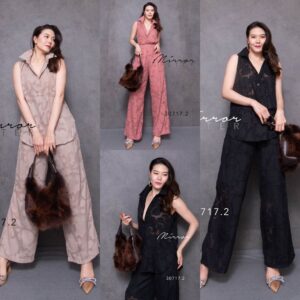 ️ ️ ️ ️ ) Chic and Chill SeT ชุดเซ็ตเสื้อกางเกง ดีไซน์ด้วยผ้าลายนูนมี texture เก๋ๆ ใส่สบายคุณนายดูผู้ดีในวันชิลล์เอ้า