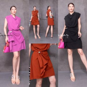 (นางแบบ ใส่ ชุด ขาย) Momentum collar Cilene Mini DReSS เดรสสั้น คอถ่วง ดีเทลน่ารัก คอย้วยๆ