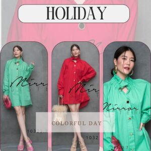 Cheezychic Vintage Dress เดรสสั้นสุดชิค เดรสคอกุ๊นตั้งระบาย เดรสสุดเก๋ด้วย เดรสกระดุมต่าง แต่งกระดุมที่ดีไซน์ให้ต่างกัน