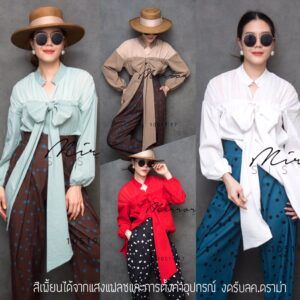 Mirror Sister SM v1 Grande Bow Top เสื้อซีทรู ช่วงอก เสื้อโบใหญ่ ดีเทลเก๋สุดปัง ใส่สบาย ทรงสวย แมชง่าย งานดี